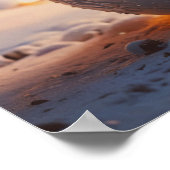 Poster met Kerstmis Snowman (Hoek)