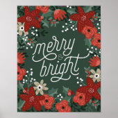 Poster met kerstpoinsettia (Voorkant)