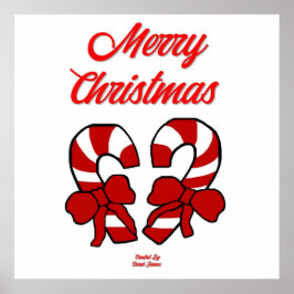 Poster met kerstsnoepjes