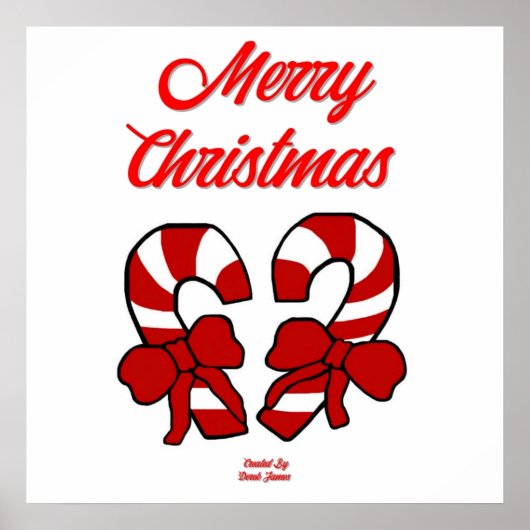 Poster met kerstsnoepjes (Voorkant)