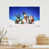 Poster met kersttang (Keuken)
