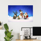 Poster met kersttang (Thuiskantoor)