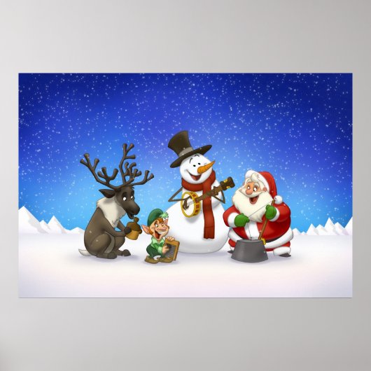 Poster met kersttang (Voorkant)