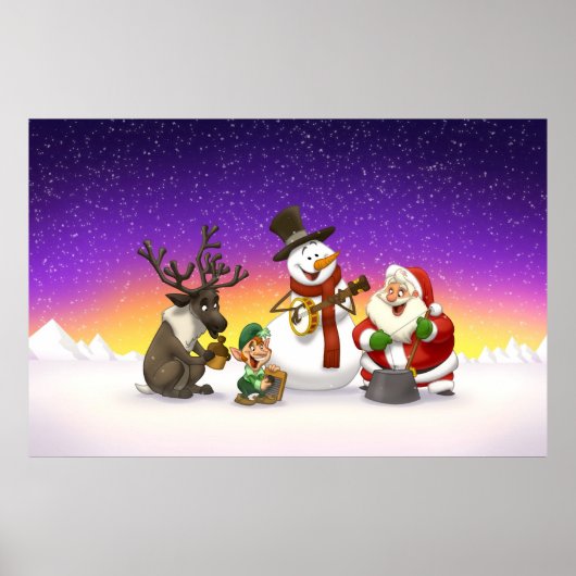 Poster met kersttang (Voorkant)