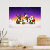 Poster met kersttang (Keuken)
