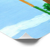 Poster met kerstTeddy (Hoek)