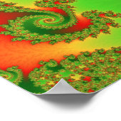 Poster met kersttriple Twirl (Hoek)