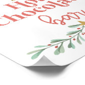 Poster met kerstvoedingskraker "Hot Chocolate Bar" (Hoek)