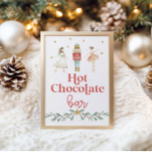 Poster met kerstvoedingskraker "Hot Chocolate Bar"