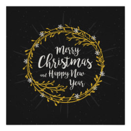 Poster met kerstwensen