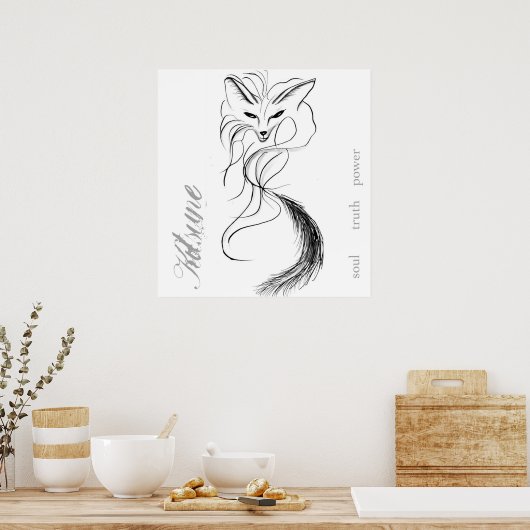 Poster met keukengeest (Keuken)