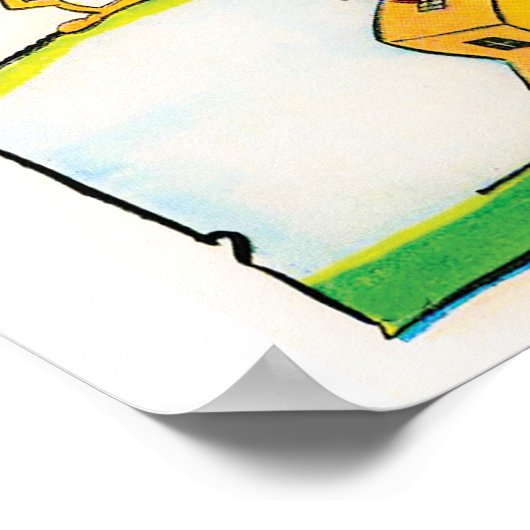 Poster met kinderliedje "Crooked Man" (Hoek)