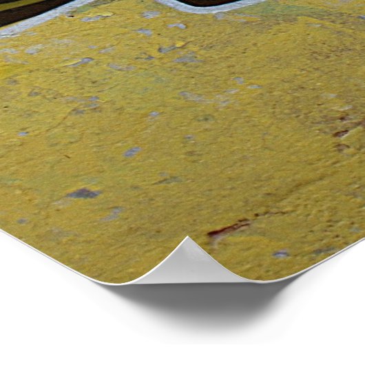 Poster met kleine blauwe spookgraffiti (Hoek)