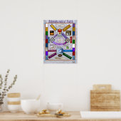Poster met kleine matte (Keuken)