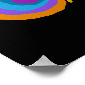 Poster met kleureninkt brein (Hoek)