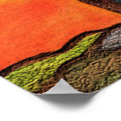 Poster met kleurrijk Glas in lood-effect (Hoek)