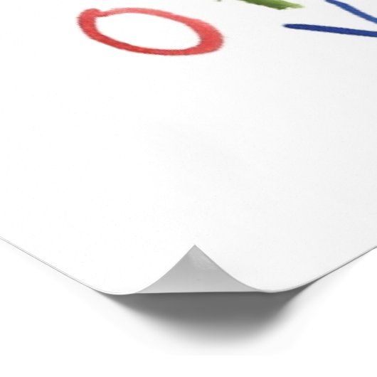 Poster met kleurrijk handschrift (Hoek)