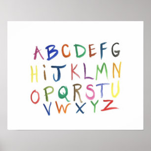 Poster met kleurrijk handschrift