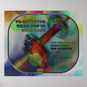 Poster met kleurrijke gym met gewicht 005 (Voorkant)