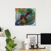 Poster met kleurrijke gym met gewicht 011 (Thuiskantoor)