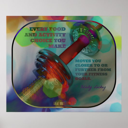 Poster met kleurrijke gym met gewicht 016 (Voorkant)