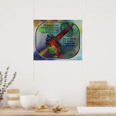 Poster met kleurrijke gym met gewicht 017 (Keuken)