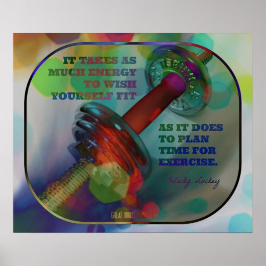 Poster met kleurrijke gym met gewicht 017 (Voorkant)