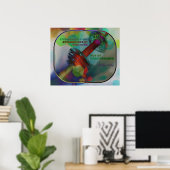 Poster met kleurrijke gym met gewicht 07 (Thuiskantoor)