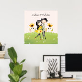 Poster met knuffelend stel (Thuiskantoor)