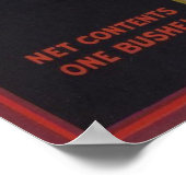 Poster met  koude fruitkratenlabel Afdrukken (Hoek)