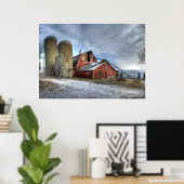 Poster met koude lente-Barn (Thuiskantoor)