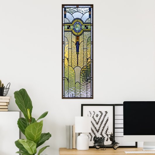 poster met kunstmatig gekleurd glas | MET INGANG V (Thuiskantoor)