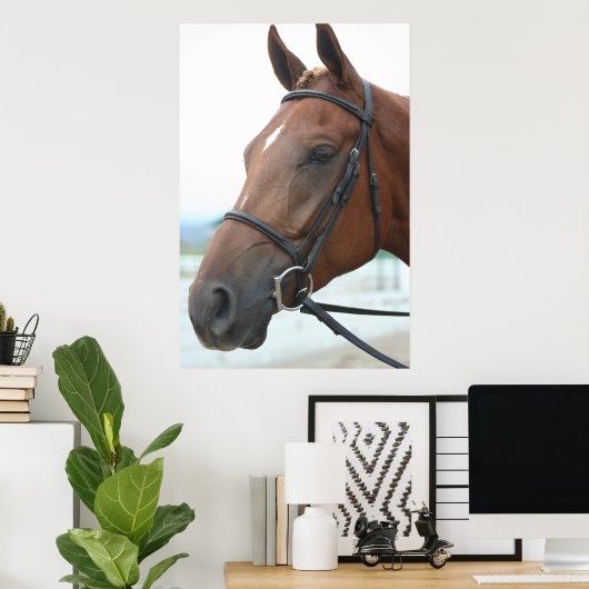 Poster met kwartpaarden (Thuiskantoor)