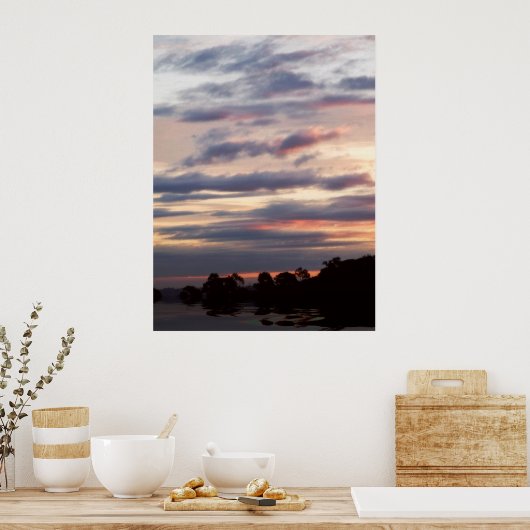 Poster met levende kunstskyscapes (Keuken)