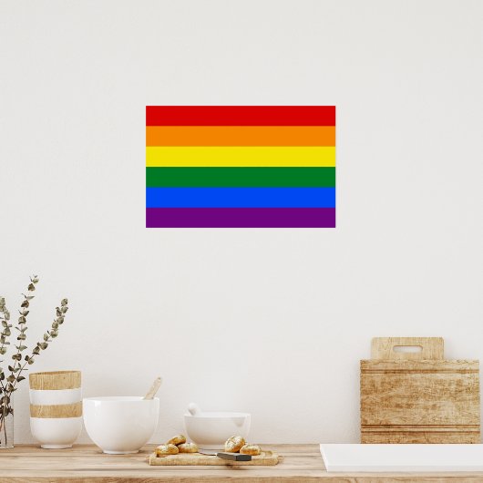 Poster met LGBT-regenboogvlag (Keuken)