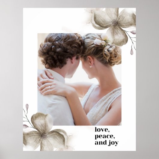 poster met liefde vrede & vreugde (Voorkant)