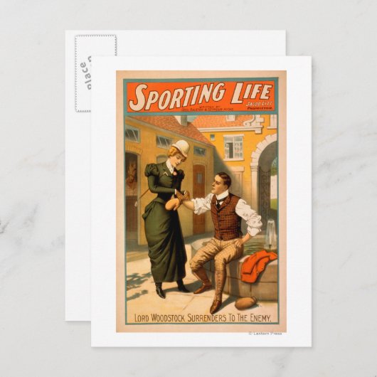 Poster met LifeBoxer Boxer-draagtas Briefkaart (Voorkant / Achterkant)