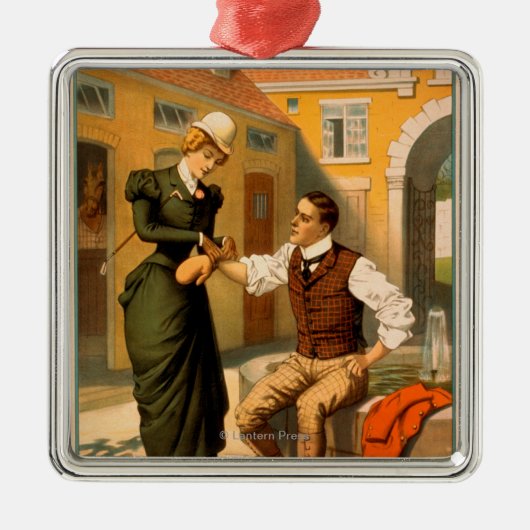 Poster met LifeBoxer Boxer-draagtas Metalen Ornament (Voorkant)