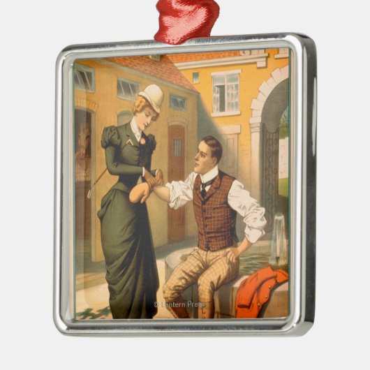 Poster met LifeBoxer Boxer-draagtas Metalen Ornament (Links)