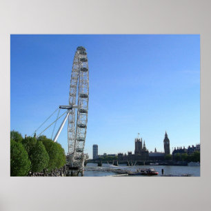 Poster met London Eye Ferris Wheel