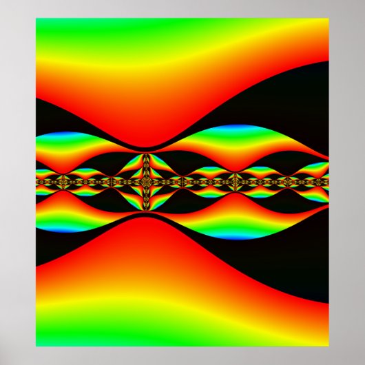 Poster met Mandelbrot Fractal (Voorkant)