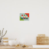 Poster met mijn tuinkabouters (Keuken)