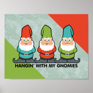 Poster met mijn tuinkabouters