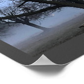 Poster met mist en bomen (Hoek)