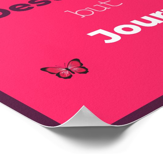 Poster met motivatie: Welzijn is geen reis (Hoek)