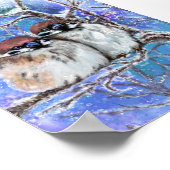 Poster met Muskus Paar in Winter (Hoek)