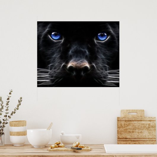 Poster met mystisch blauw oogstvlees (Keuken)