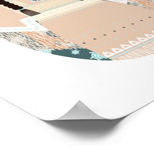 Poster met Native American Matroesjka (Hoek)