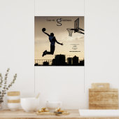 Poster met natte tot grote smaak (Basketball) (Keuken)