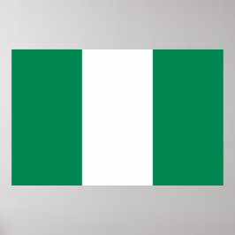 Poster met Nigeriaanse vlag